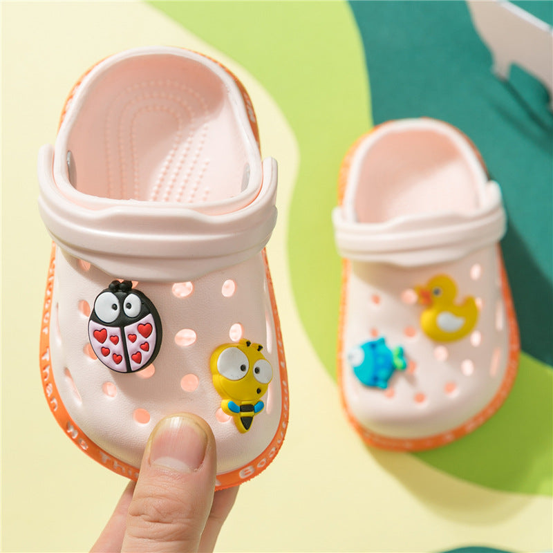 Kids Summer Slippers Sandals for Boys & Girls – Breathable Baby Hole Shoes, Lightweight Non-Slip Casual Footwear