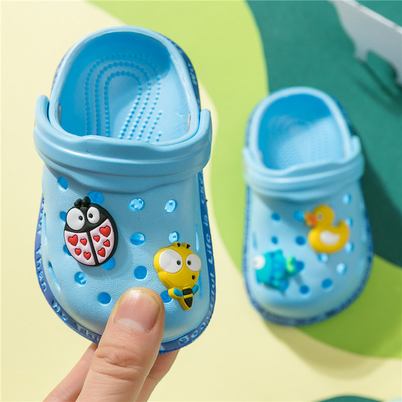 Kids Summer Slippers Sandals for Boys & Girls – Breathable Baby Hole Shoes, Lightweight Non-Slip Casual Footwear