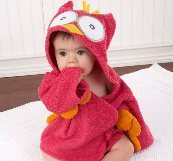 Cartoon Cute Animal Baby Bath Towel & Hooded Bathrobe – Soft Cotton Kids Bathrobe, Absorbent Infant Toddler Shower Wrap, Cozy Children’s Bath Towel