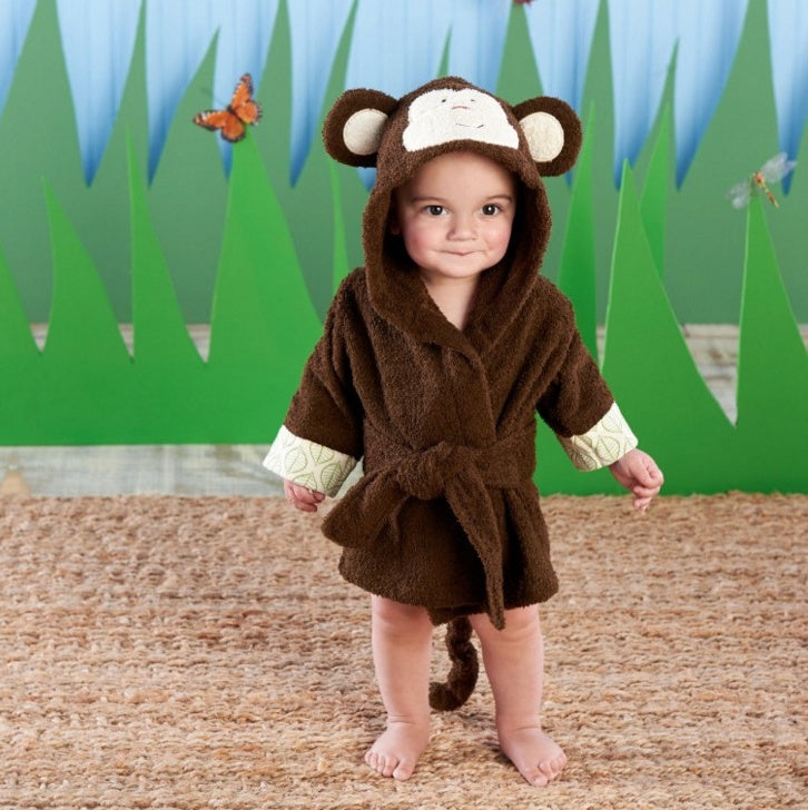 Cartoon Cute Animal Baby Bath Towel & Hooded Bathrobe – Soft Cotton Kids Bathrobe, Absorbent Infant Toddler Shower Wrap, Cozy Children’s Bath Towel
