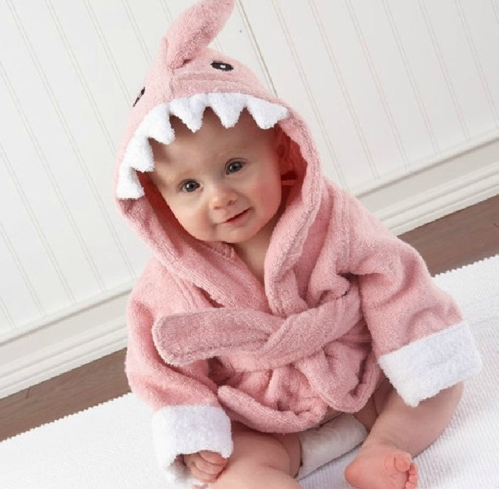 Cartoon Cute Animal Baby Bath Towel & Hooded Bathrobe – Soft Cotton Kids Bathrobe, Absorbent Infant Toddler Shower Wrap, Cozy Children’s Bath Towel