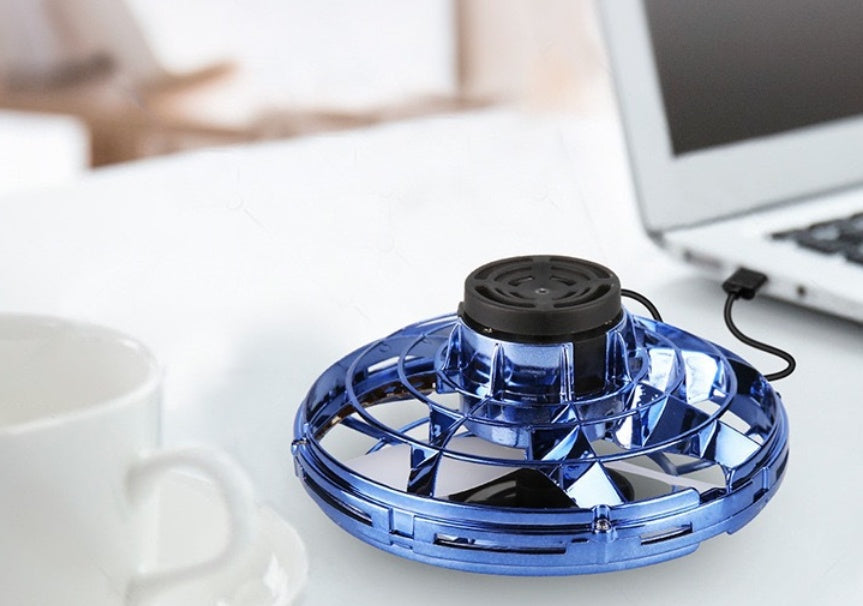 LED Mini UFO Flying Spinner Toy – Fingertip Gyro Drone Helicopter, Hand-Control Interactive Stress Relief Toy for Kids