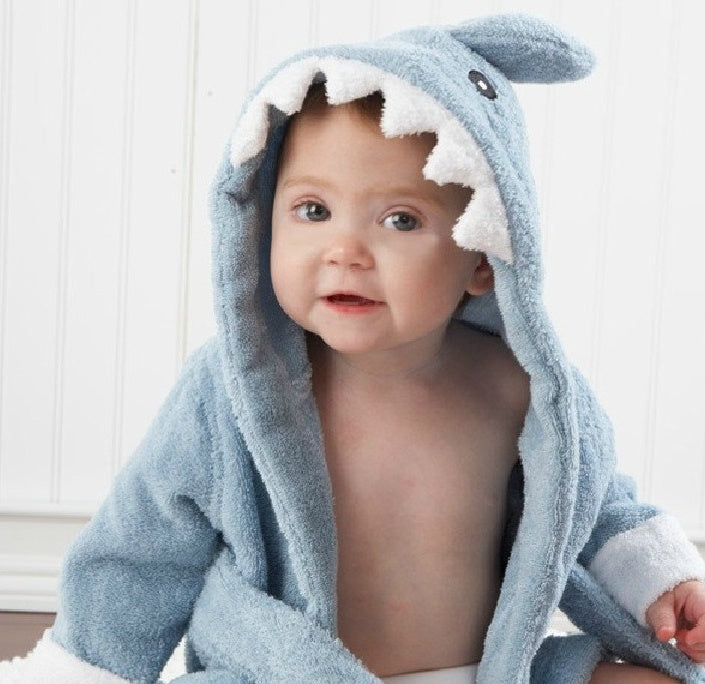 Cartoon Cute Animal Baby Bath Towel & Hooded Bathrobe – Soft Cotton Kids Bathrobe, Absorbent Infant Toddler Shower Wrap, Cozy Children’s Bath Towel