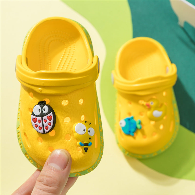 Kids Summer Slippers Sandals for Boys & Girls – Breathable Baby Hole Shoes, Lightweight Non-Slip Casual Footwear