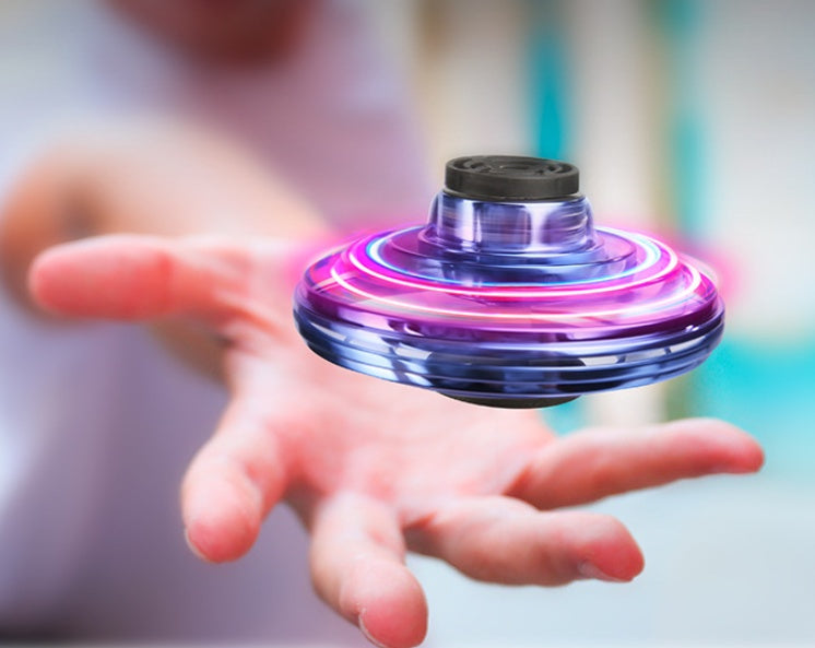 LED Mini UFO Flying Spinner Toy – Fingertip Gyro Drone Helicopter, Hand-Control Interactive Stress Relief Toy for Kids