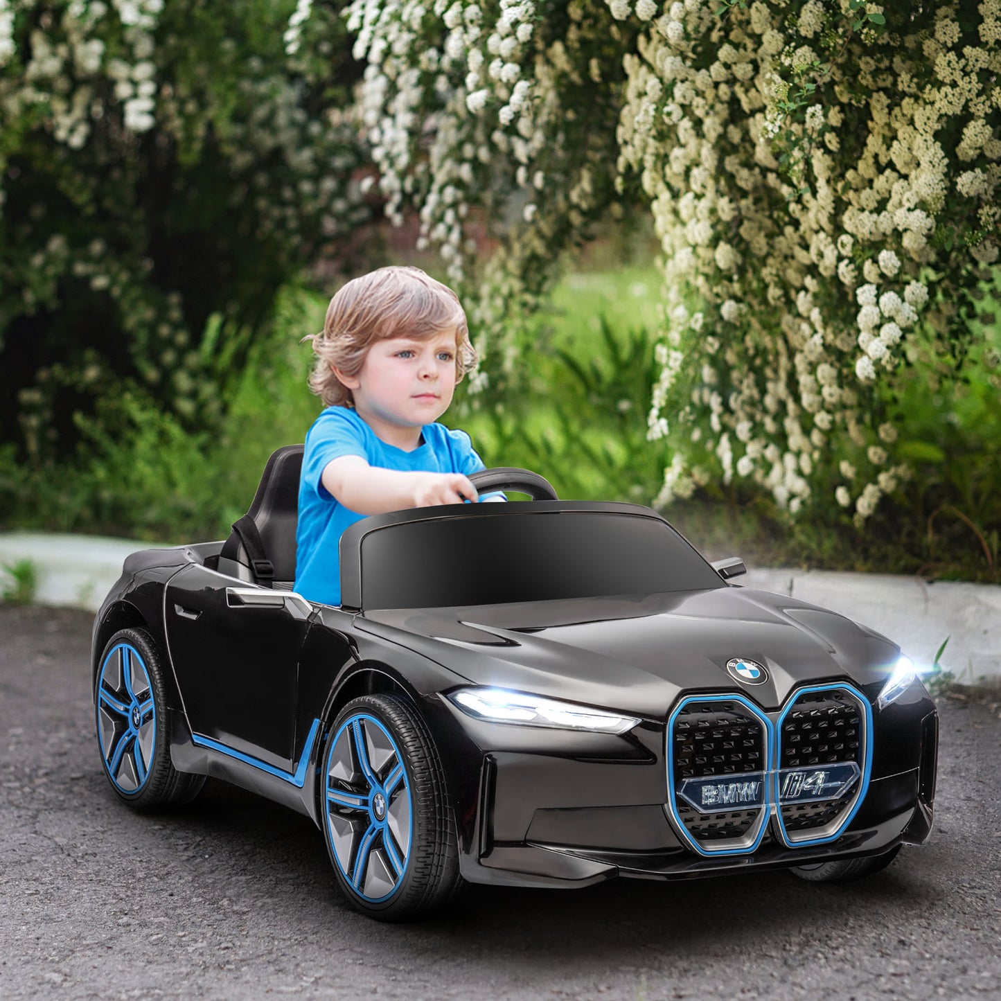 12V Kids Electric Ride-On Car with 2.4G Remote Control, Suspension System, Battery Powered Ride-On Toy, Safe & Durable, Black