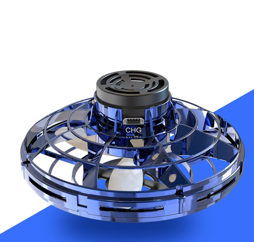 LED Mini UFO Flying Spinner Toy – Fingertip Gyro Drone Helicopter, Hand-Control Interactive Stress Relief Toy for Kids
