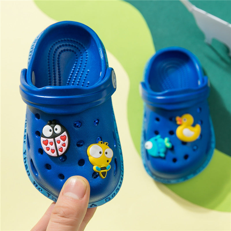 Kids Summer Slippers Sandals for Boys & Girls – Breathable Baby Hole Shoes, Lightweight Non-Slip Casual Footwear