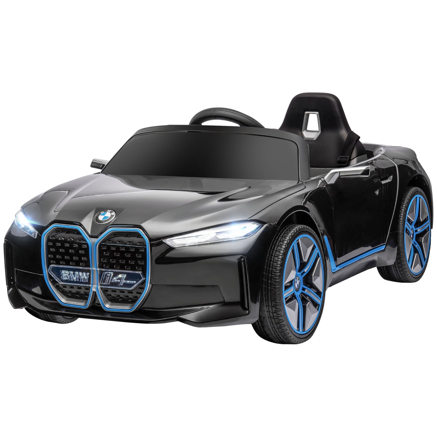 12V Kids Electric Ride-On Car with 2.4G Remote Control, Suspension System, Battery Powered Ride-On Toy, Safe & Durable, Black