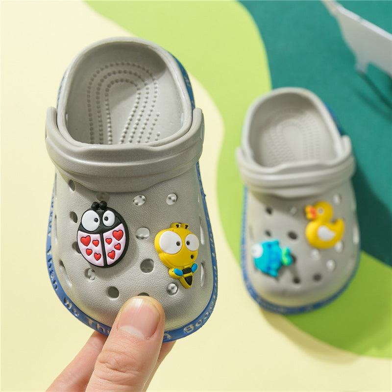 Kids Summer Slippers Sandals for Boys & Girls – Breathable Baby Hole Shoes, Lightweight Non-Slip Casual Footwear
